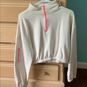 Cropped Half Zip Hoodie